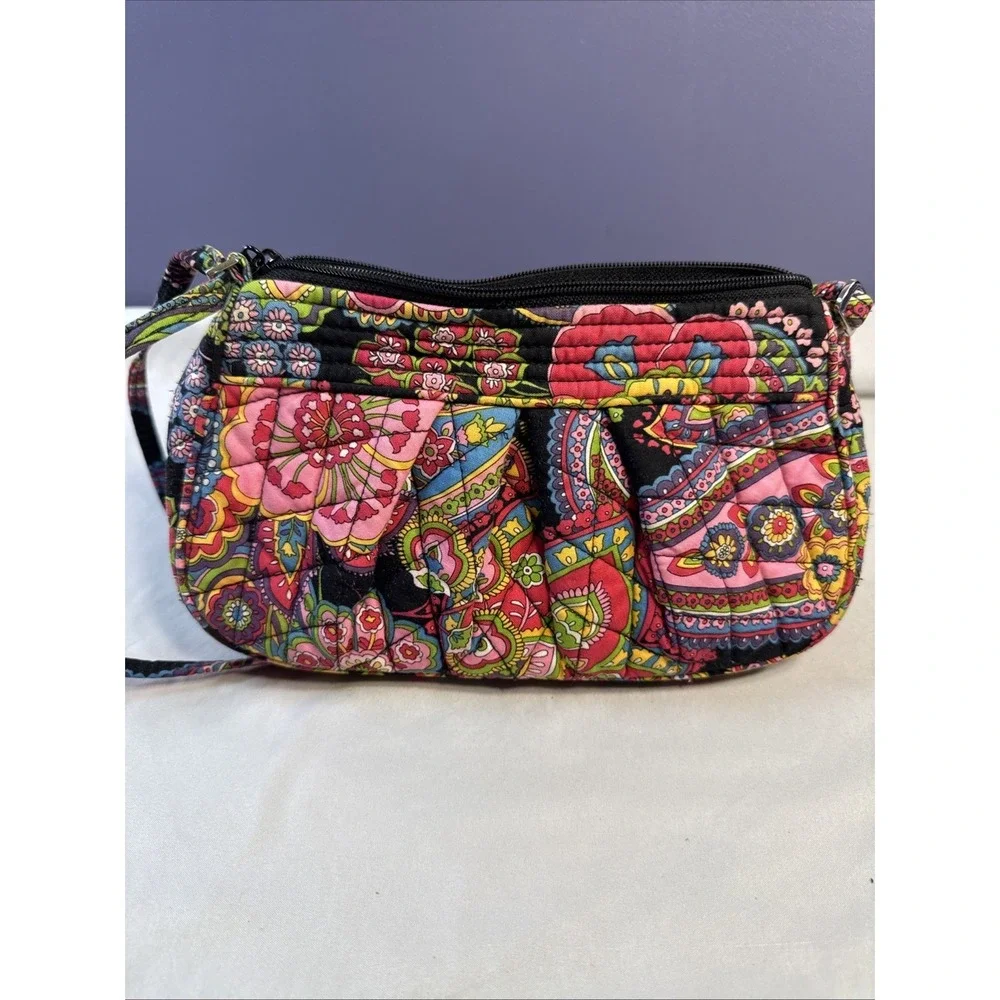 Vera Bradley Symphony in Hue Quilted Shoulder Bag Paisley Multi-Color Retired